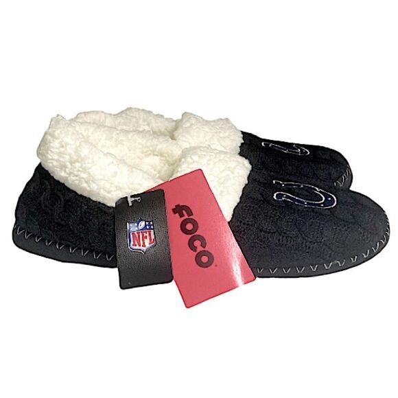FOCO NFL Indianapolis Colts Slippers Women XL 11-12 Moccasin Plush Football Core - Picture 4 of 8